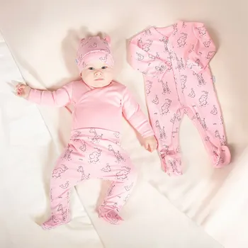 Kojenecká souprava Souprava do nemocnice, růžová, zvířatka, 48-68