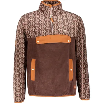 Pánská mikina Pánská fleece mikina ALTISPORT GARM HNĚDÁ 5XL