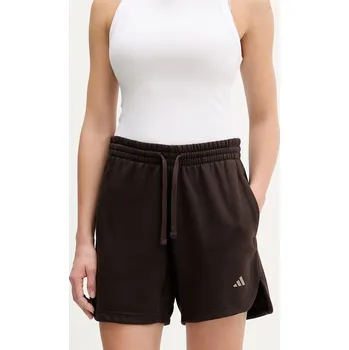 Dámské kraťasy Kraťasy adidas dámské, hnědá barva, high waist, KT0886 89X, vel. S