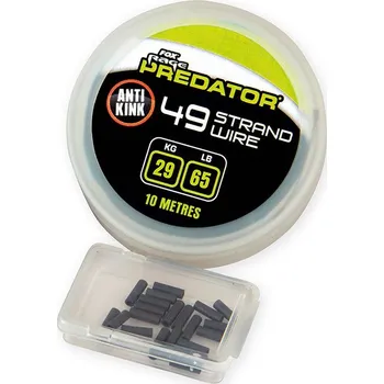 Ocelové Lanko s Krimpy Rage Predator 49-Strand Steel Wire 65lb/29kgx10cm Inc Crimps