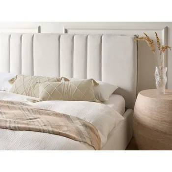 Polštář Sada 2 rozptylových polštářů světle béžová bavlna 30 x 50 cm bavlněný pletený potah se vzorem Beliani