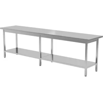 Dílenský stůl Nerezový prostorový stůl s policí 180x70x85cm