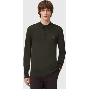 Pánský svetr Vlněný svetr AllSaints MODE MERINO pánský, černá barva, M085KB 87X, vel. L