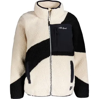 Dámská mikina Dámská fleece mikina ALTISPORT GERI ČERNÁ/BÉŽOVÁ M