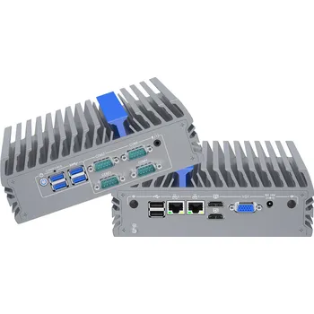 Stolní počítač IEXP-332 průmyslové PC, Intel N100, 2× HDMI, VGA, 4× COM, Dual LAN