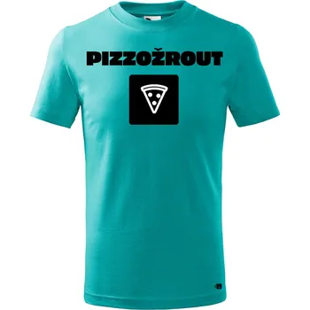 Dětské tričko s potiskem Pizzožrout Velikost: 110 /4 roky, Barva trička: Emerald