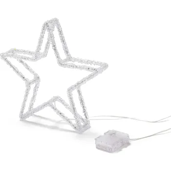 Vánoční dekorace 718222 - Tchibo - Dekorační hvězda s LED - barva: bílá