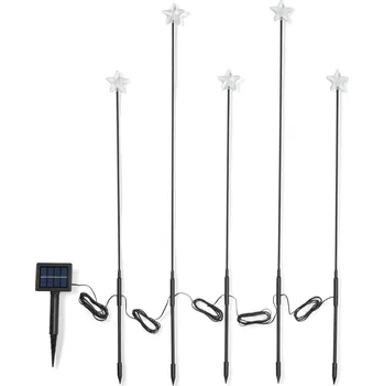 Venkovní osvětlení 718190 - Tchibo - Solární zápichy »Hvězdy« - barva: černá