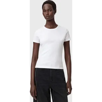 Bavlněné tričko AllSaints dámské, bílá barva, W285JC 00X, vel. S