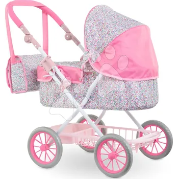 Kočárek pro panenku Hluboký kočárek pro panenku Flowered Carriage Corolle s taškou na přebalování pro panenku 30–52 cm