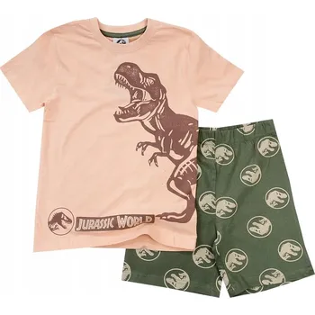 Dětská móda JURASSIC WORLD CHLAPECKÉ PYŽAMO KRÁTKÝ RUKÁV ŠORTKY DINOSAURI 158 D012W