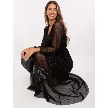 Dámské šaty Lehounké společenské šaty Italy Fashion černé EU velikost: Univerzální