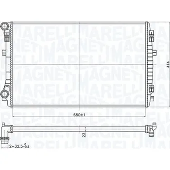 Chladič motoru Chladič, chlazení motoru MAGNETI MARELLI 350213173400