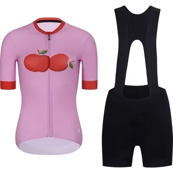cyklistický dres RIVANELLE Cyklistický krátký dres a krátké kalhoty - FRUIT LADY - růžová/červená/černá