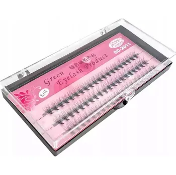 Trsy řas Stars Colors Green Eyelash 10 mm černé