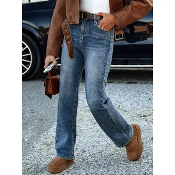 Dámské džíny Dámské džínové kalhoty ZILVANA s páskem UY2215 Velikost: L