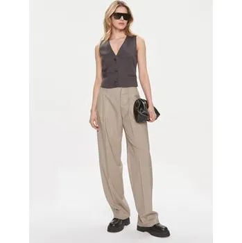 Dámské kalhoty Boss Kalhoty z materiálu Tenly 50505608 Béžová Straight Fit 40