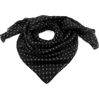 Šátek s puntíky 85x90 cm Varianta: 7 černá šedá, Balení: 1 ks