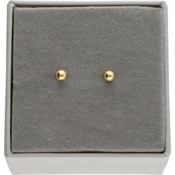 Náušnice Zlaté náušnice kuličky 3 mm ŠROUBKY PEcky stříbro 925 pozlacené