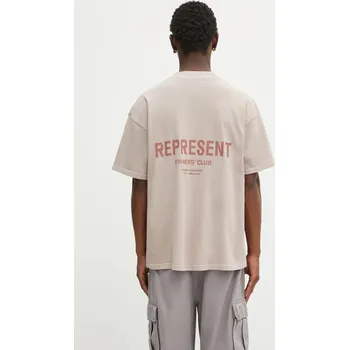 Pánské oblečení Bavlněné tričko Represent Owners Club, M, béžová, 80X