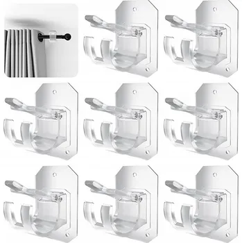 Příslušenství pro záclonu a závěs Samolepicí držák na TRUBKY na záclonové SAMOLEPICÍ 10 ks bílá