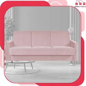 Pohovka Pohovka Family Meble 212 x 95 cm velur růžová