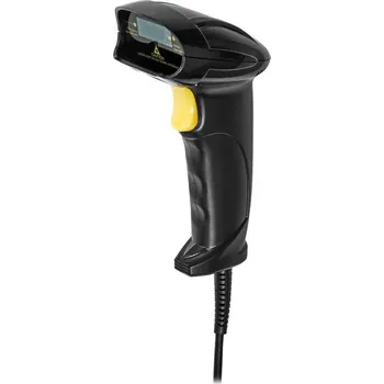 Kancelářská technika NEDIS čtečka čárových kódů/ laser/ kabelová/ 1D lineární/ napájení z USB/ USB 2.0/ černá