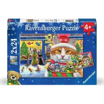 Puzzle Ravensburger Vánoční koťata (120040590)