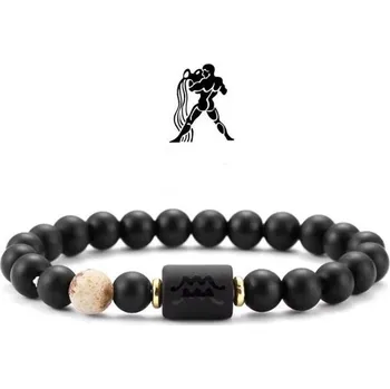 Náramek Přívěskynakrk.cz Náramek obsidián VODNÁŘ