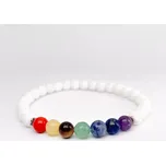 Náramek z minerálů - 7 čaker - Bílá Láva