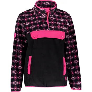 Dámská mikina Dámská fleece mikina ALTISPORT GEMMY ČERNÁ/RŮŽOVÁ XL