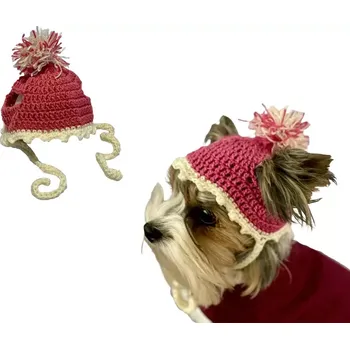 Obleček pro psa Zimní čepice pro psa s bambulí, více barev (Potřeby pro menší psy)