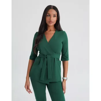 Zdravotnický oděv Lékařská Mikina na zavázání Rosalie - EDEN GREEN 0