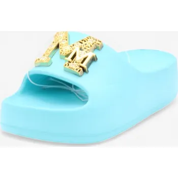 Dámské pantofle SAMLUX® Dámské tyrkysové pantofle na platformě A8606 Barva: Blue, Velikost: 37