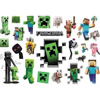 Odstranitelné tetování Tetování pro děti Hra, Minecraft, Pixely (1 ks)