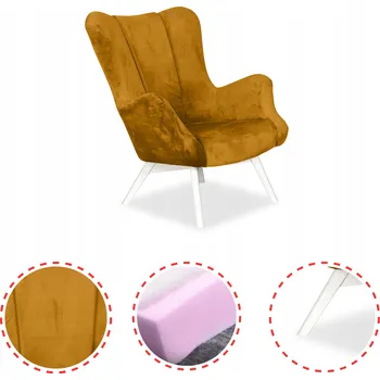 Křeslo Křeslo ušák Family Meble žluté