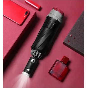 Deštník Skládací deštník s pouzdrem + svítilna AE029