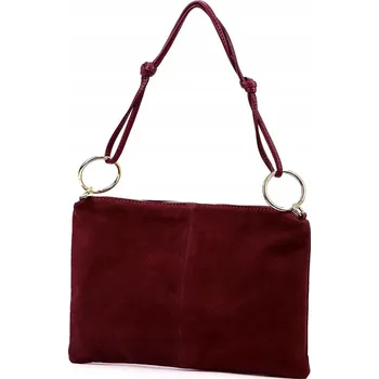 Kabelka Vera Pelle kabelka kožená kabelka přes rameno z pravé kůže červená