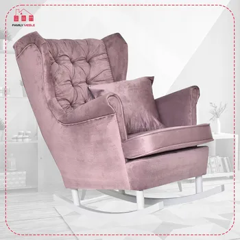 Křeslo Houpací křeslo Family Meble růžové