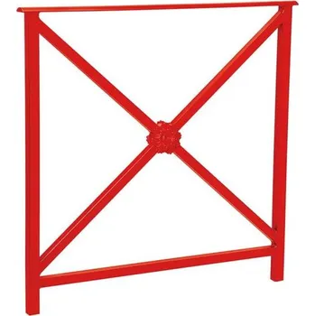 Zábradlí Procity Zábradlí Héritage, délka 800 mm, bez madel, jednoduchý kříž s růžicí, barva červená RAL3020