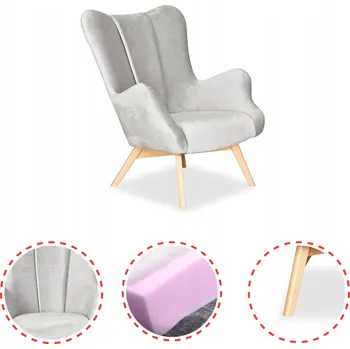 Křeslo Křeslo ušák Family Meble šedé