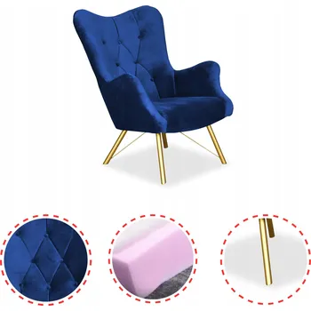 Křeslo Křeslo ušák Family Meble modré