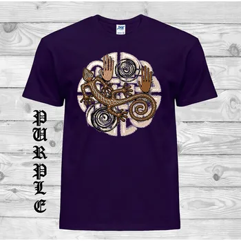 panske-levne-bavlnene-tricko-potisk-druid-jesterka Barva: Purple - purpurová, velikost: M