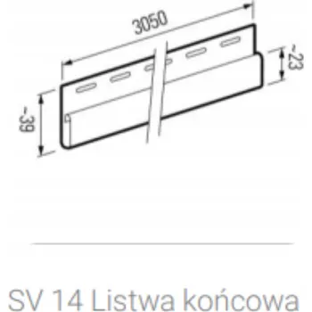 Podlahová lišta UKONČOVACÍ LIŠTA SVP-14 OŘECH, Profil pro obklady a fasádní panely