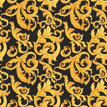 Látka na plavky, fitness oblečení zlatý ornament