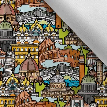 Látka s potiskem kočárkovina TD/NS I love Italy by Takoy®