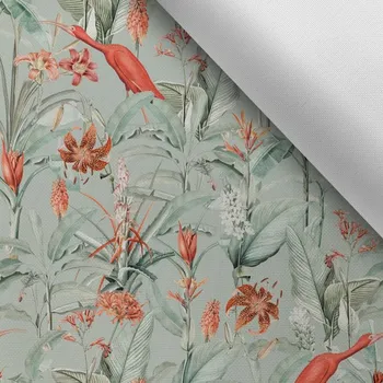 Látka s potiskem kočárkovina TD/NS Ibis zelený