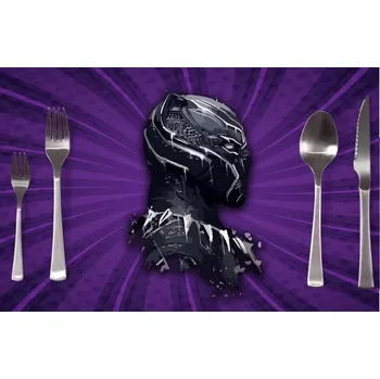 prostírání Sablio Prostírání BLACK PANTHER z profilu Fialový: 40x30cm