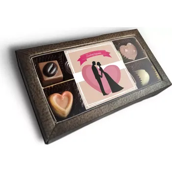 Bonboniéra Sablio Pralinky Blahopřejeme - 10 ks pralinek