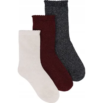 Dámské oblečení Dámské hladké Ponožky s lurexem ponožky 3 kusy, 35-38 YOCLUB